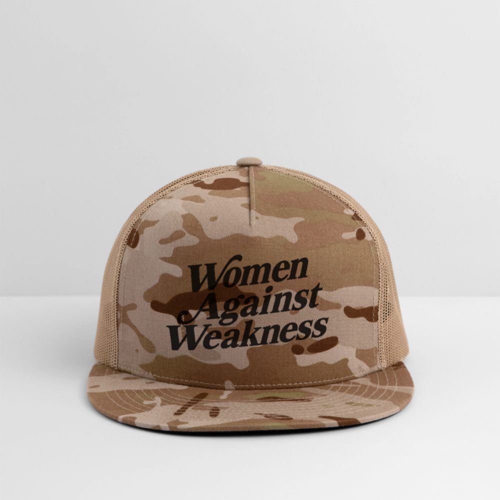 WOMEN AGAINST WEAKNESS Trucker Hat - MultiCam\tan
