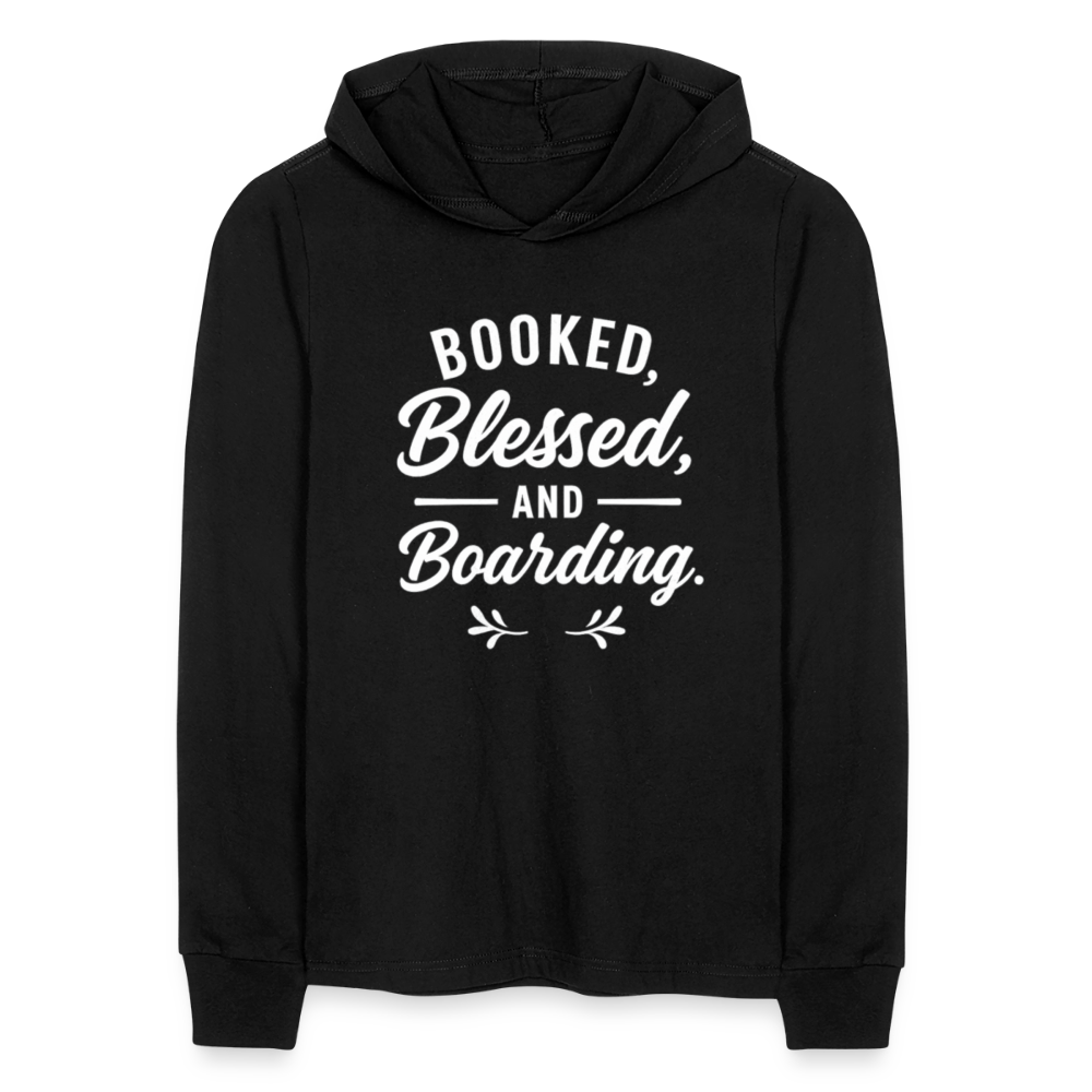 BOOKED BLESSED AND BOARDING. - black