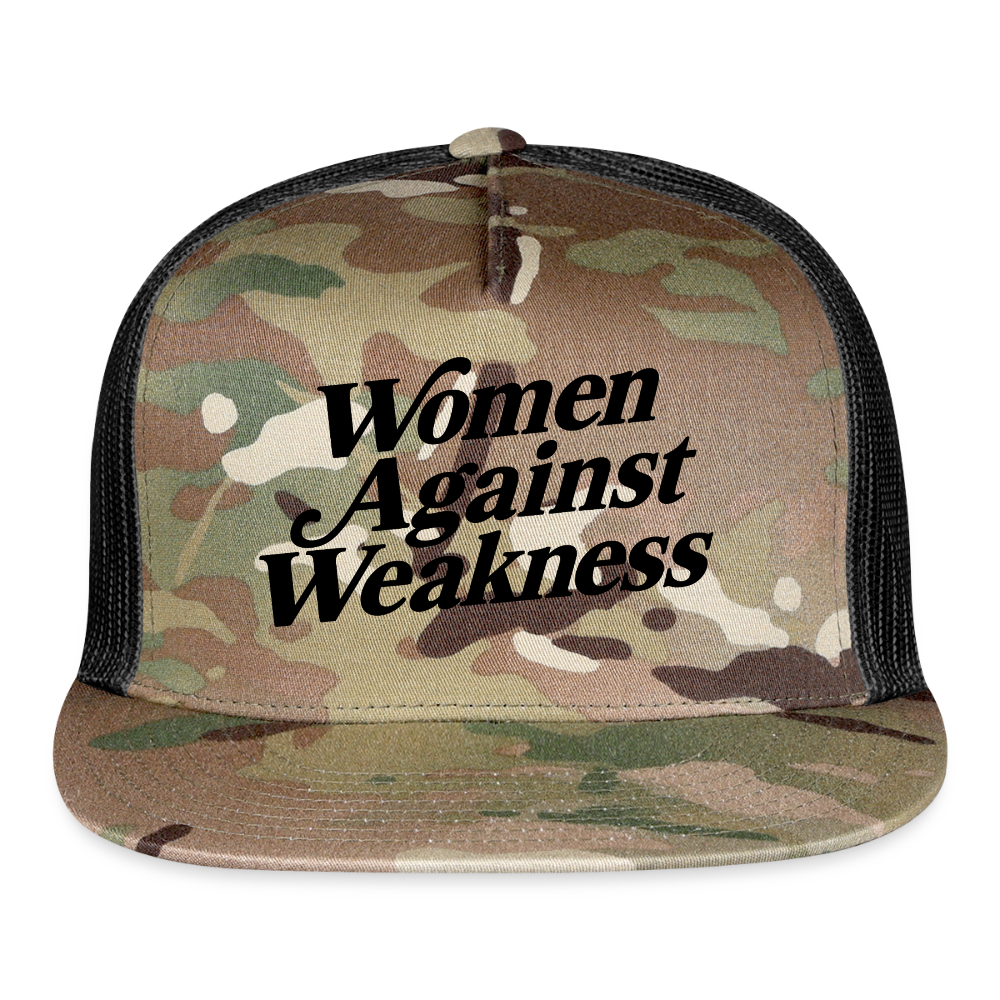 WOMEN AGAINST WEAKNESS Trucker Hat - MultiCam\black