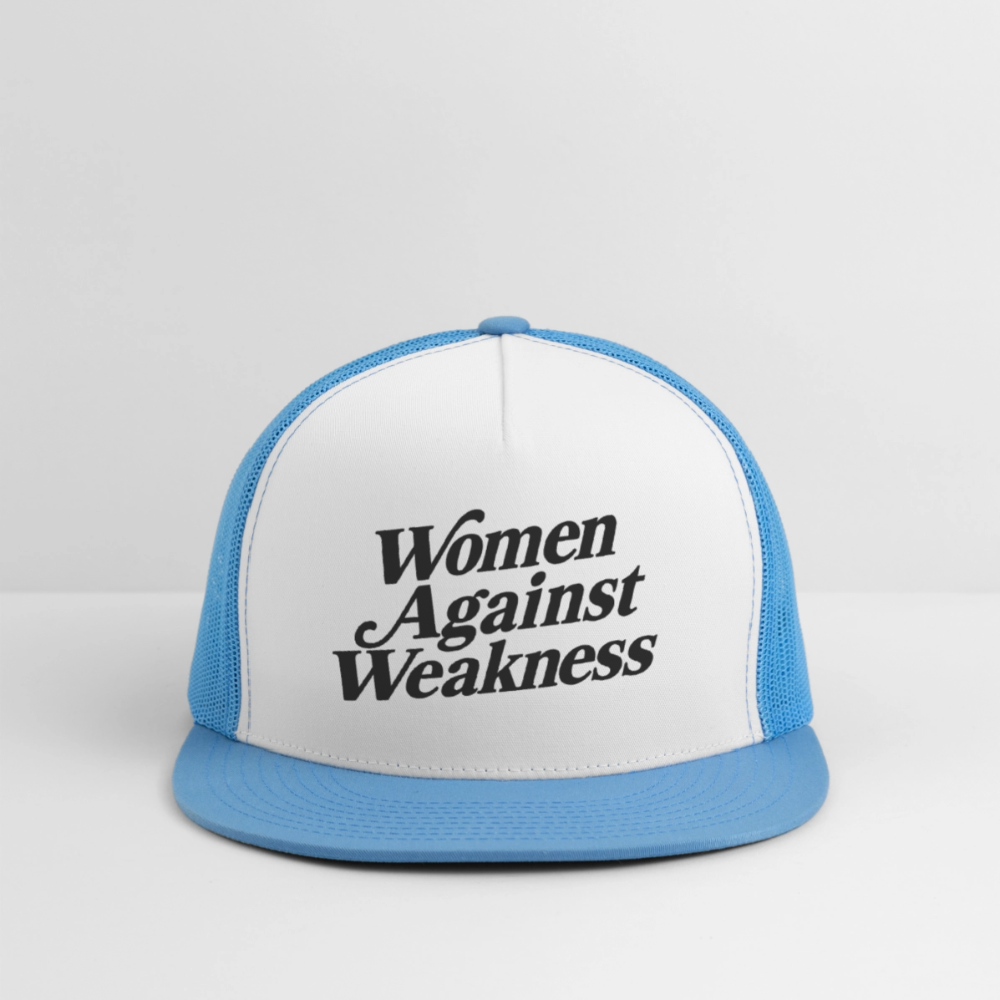 WOMEN AGAINST WEAKNESS Trucker Hat - white/blue