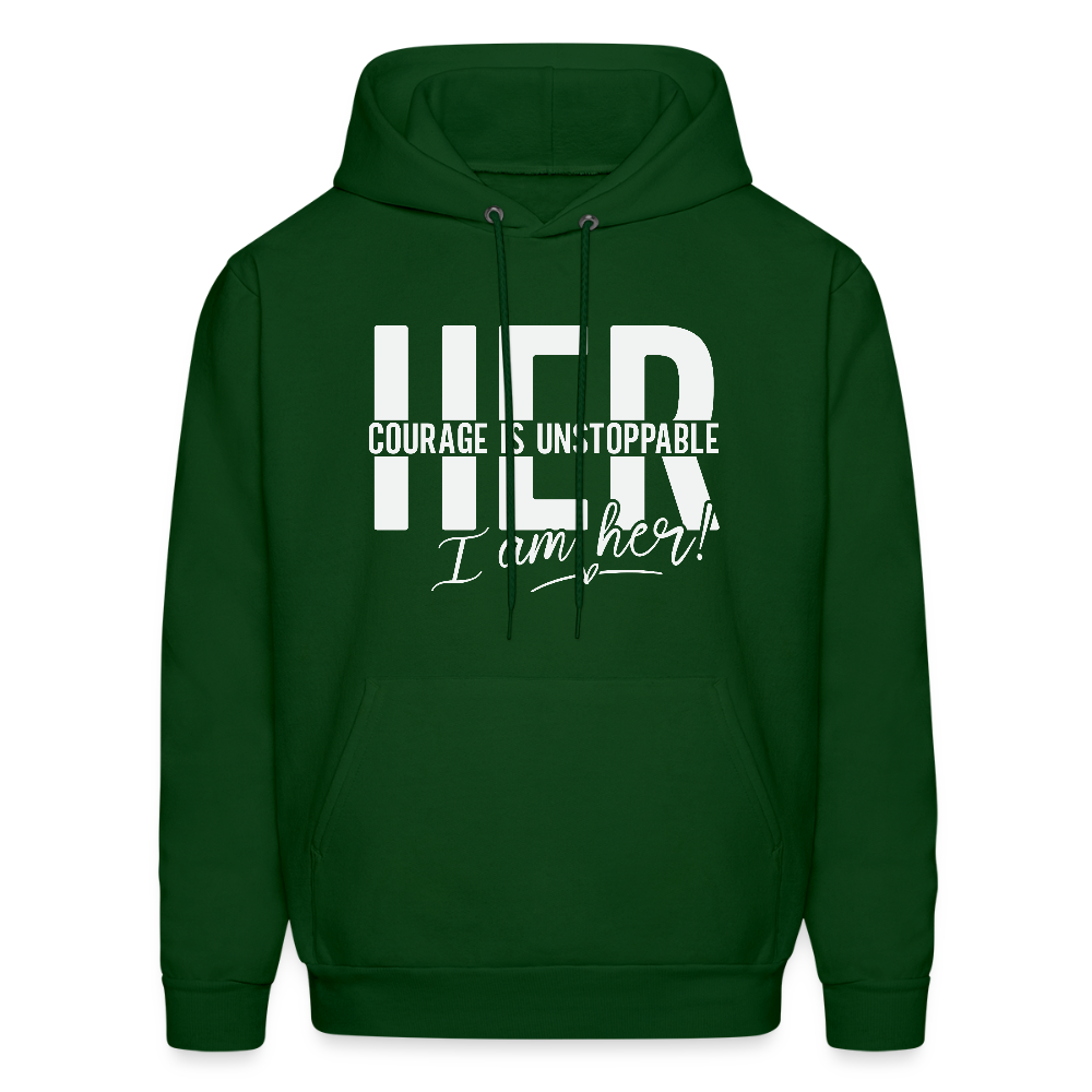 HER COURAGE IS UNSTOPPABLE UNISEX Hoodie - forest green