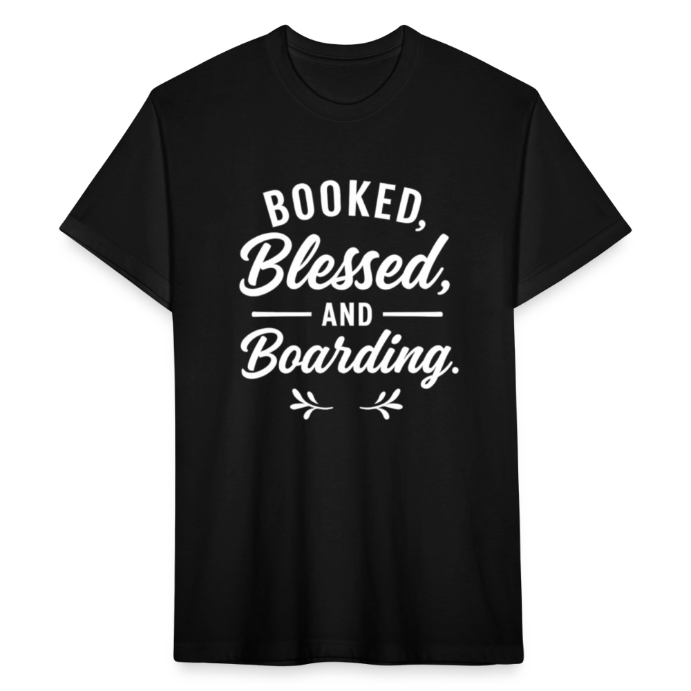 Booked blessed and boarding. - black