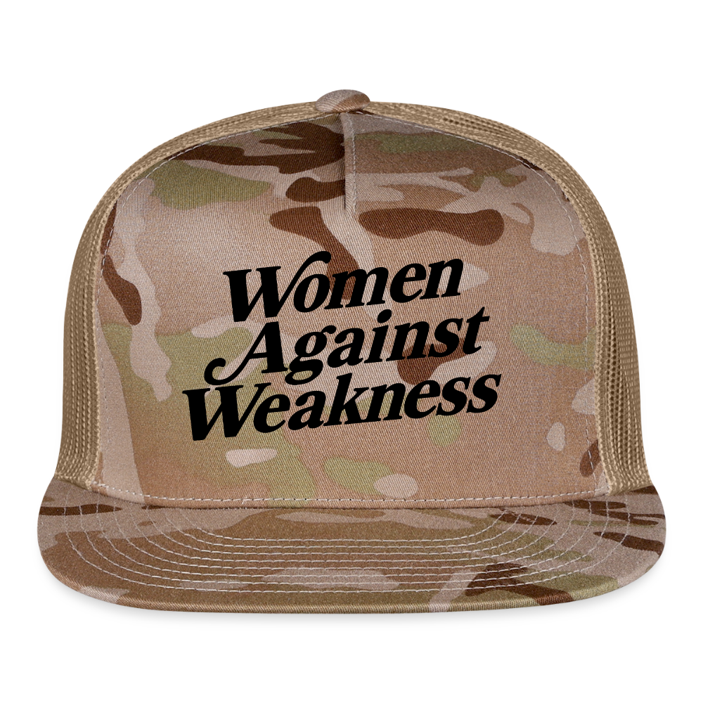 WOMEN AGAINST WEAKNESS Trucker Hat - MultiCam\tan