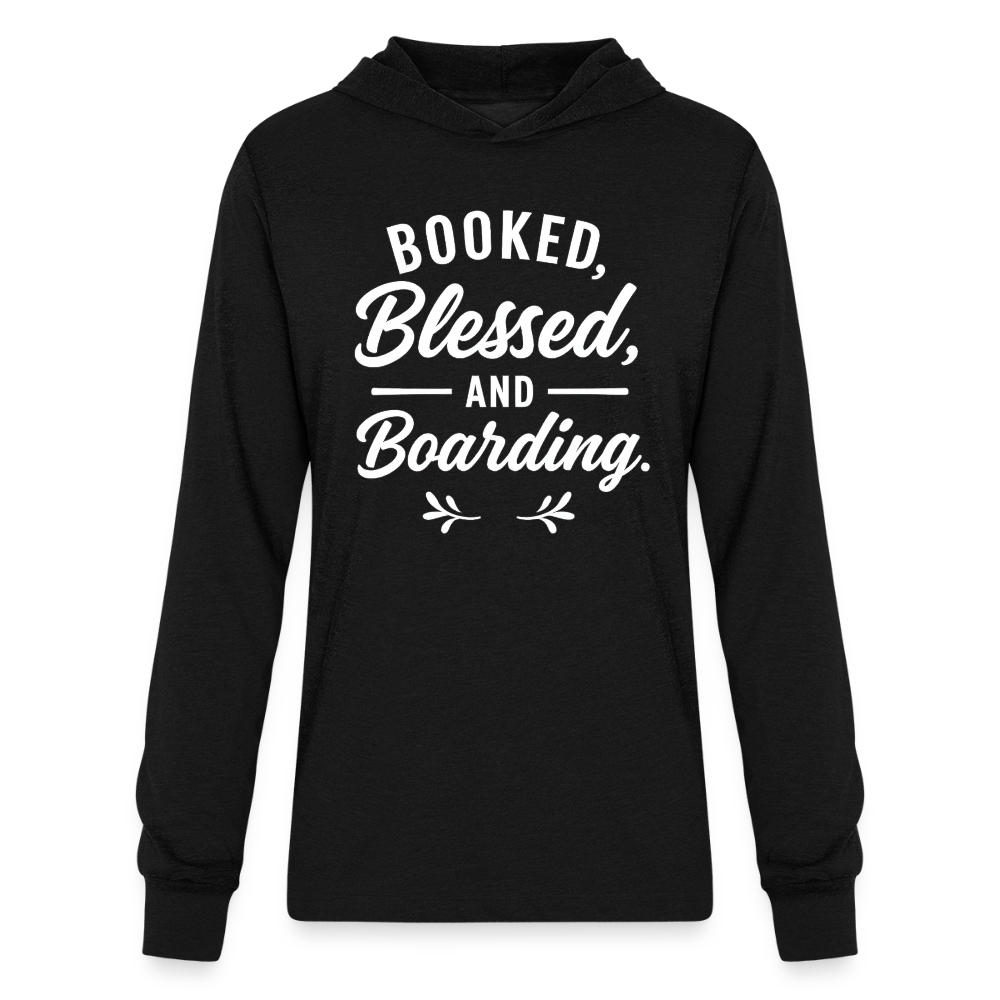 BOOKED BLESSED AND BOARDING. - black