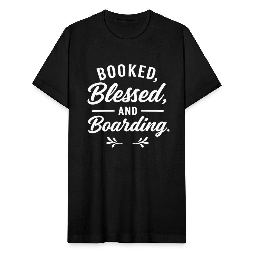 Booked, blesses and boarding. - black