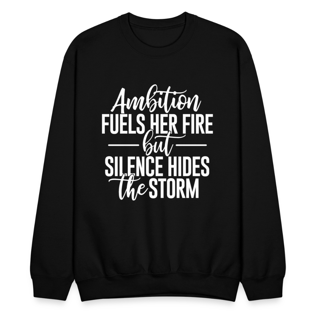 Ambition fuels her fire but silence hides the storm. - black