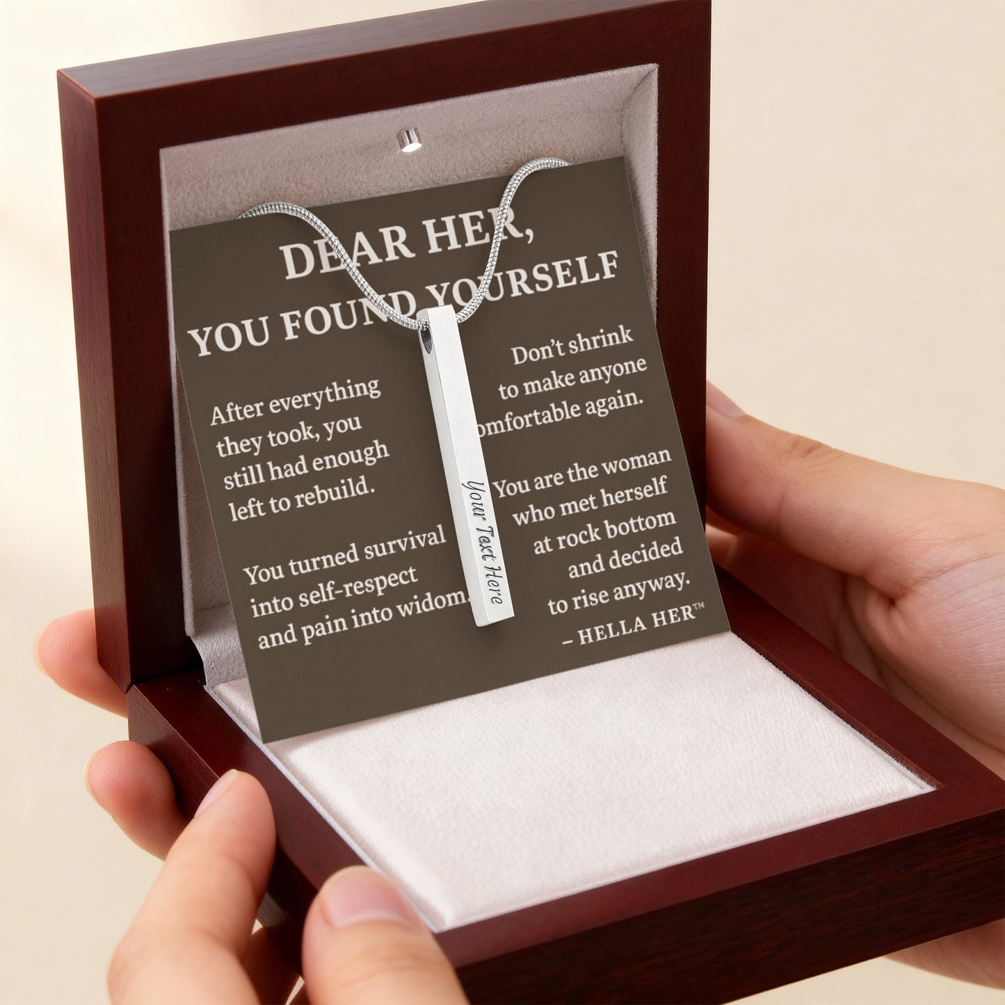 DEAR HER. YOU FOUND YOURSELF.