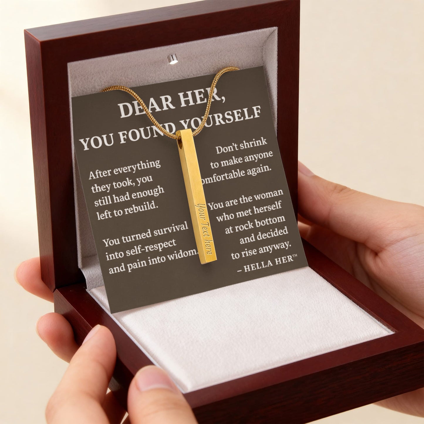 DEAR HER. YOU FOUND YOURSELF.