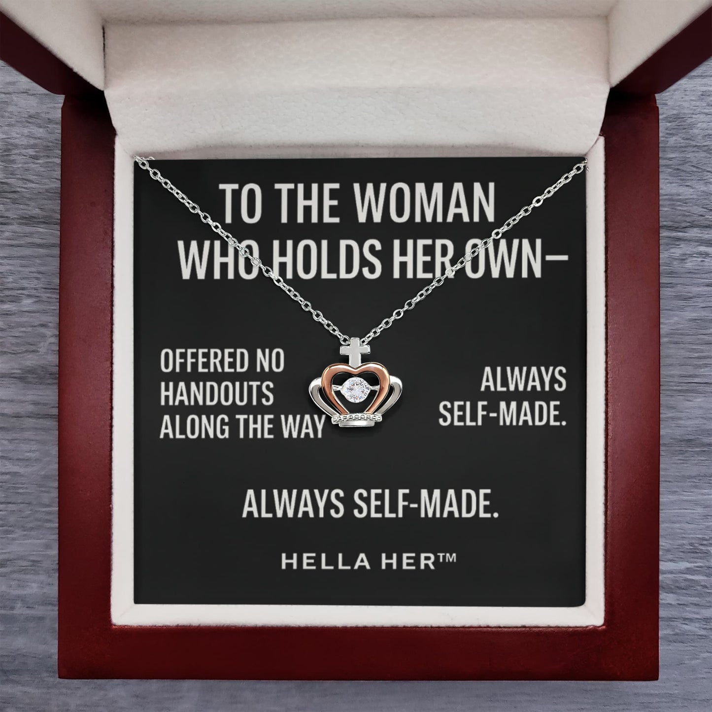 TO THE WOMAN WHO HOLDS HER OWN.