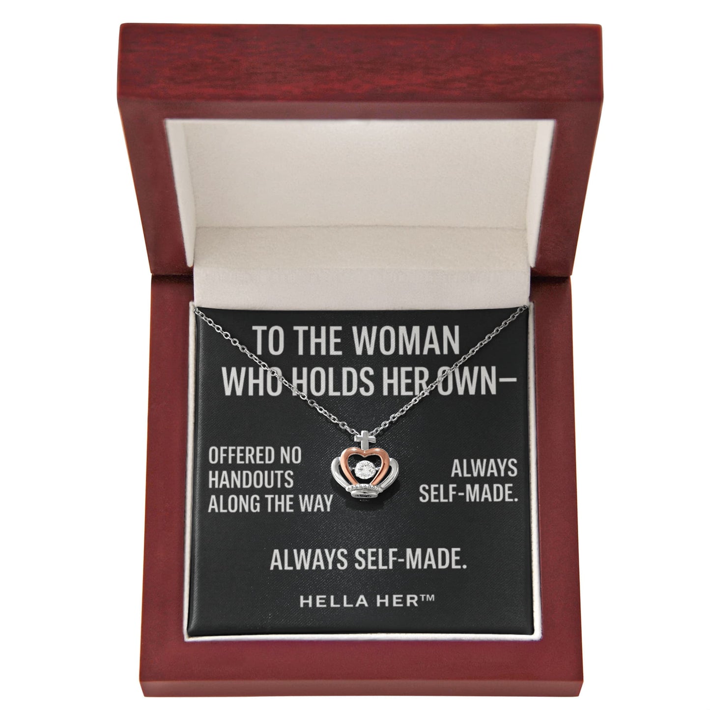TO THE WOMAN WHO HOLDS HER OWN.