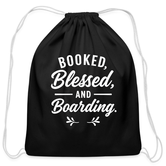 BOOKED BLESSED AND BOARDING. - black