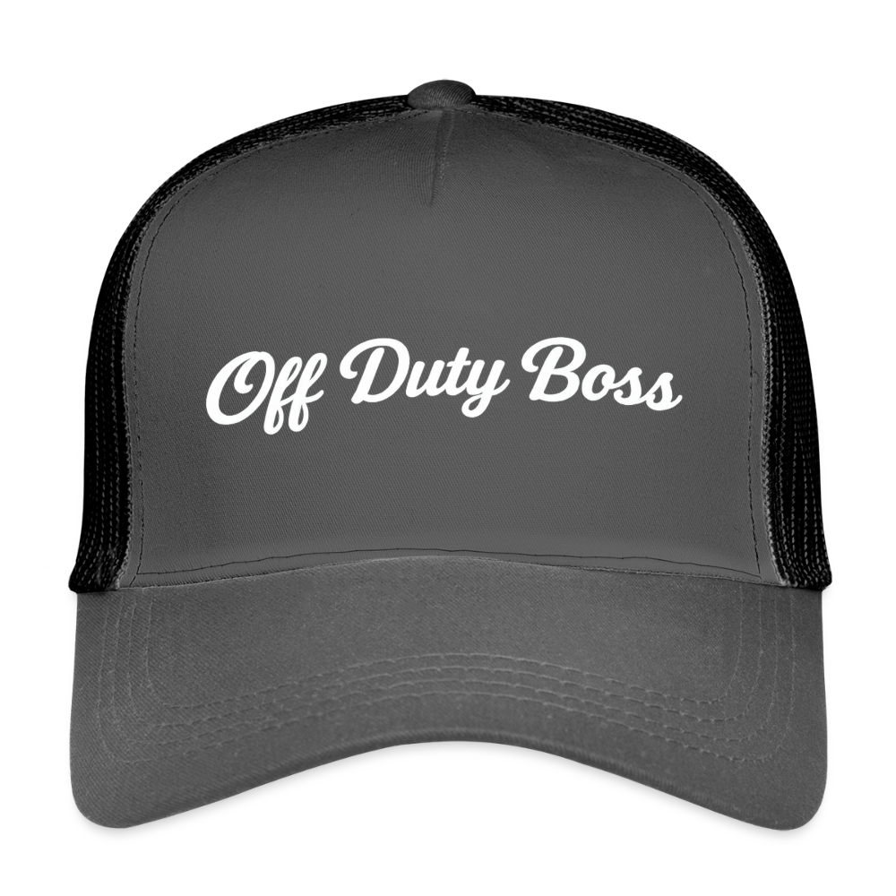 OFF DUTY BOSS Eco Trucker Cap - smoke grey/black