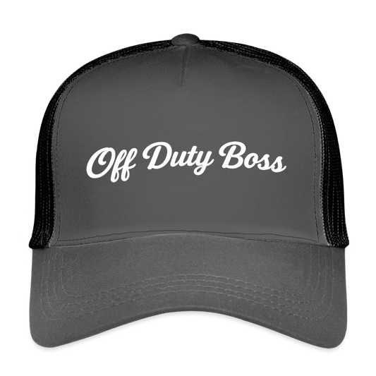 OFF DUTY BOSS Eco Trucker Cap - smoke grey/black