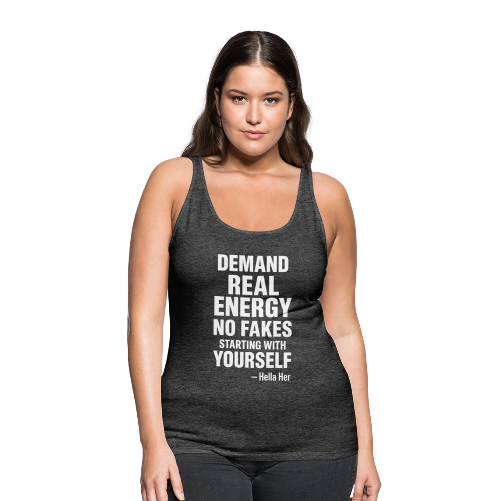 DEMAN REAL ENERGY. NO FAKES. - charcoal grey