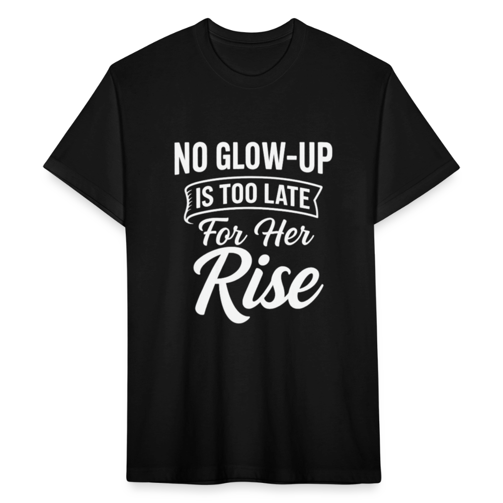 No glow up is too late for her rise. - black