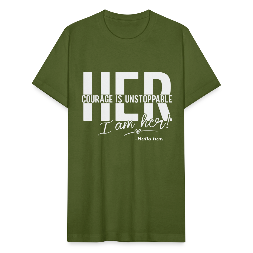 HER COURAGE IS UNSTOPPABLE. - olive