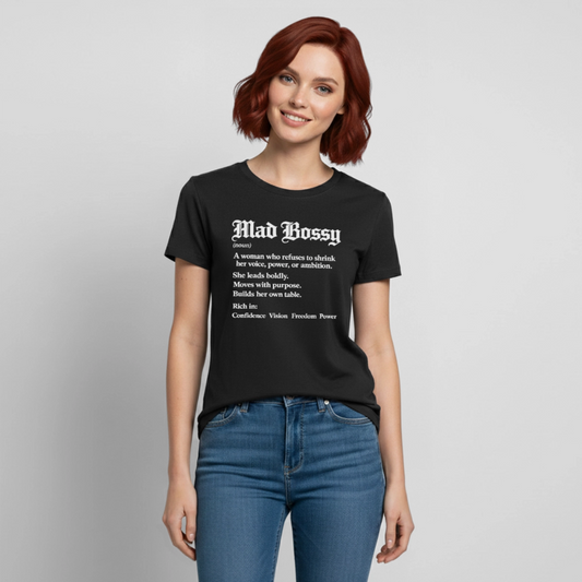 MAD BOSSY DEFINITION SHIRT - black