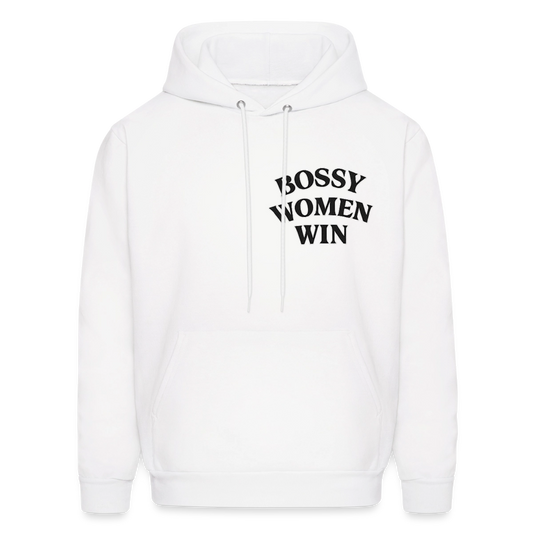 BOSSY WOMEN WIN UNISEX Hoodie - white
