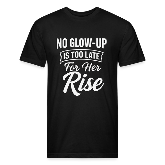 No glow up is too late for her rise. - black