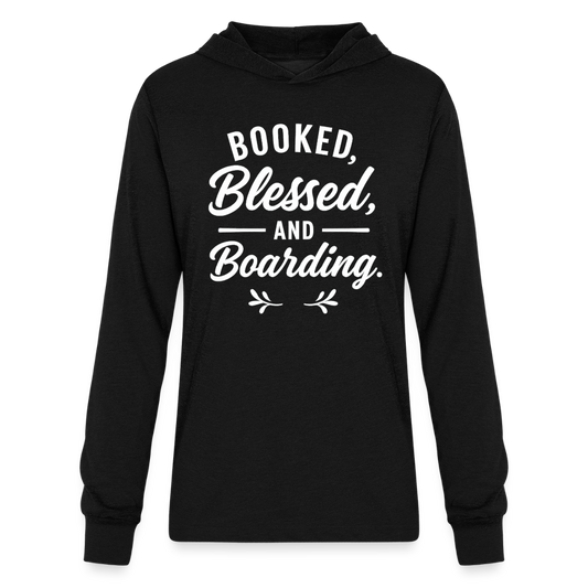 BOOKED BLESSED AND BOARDING. - black