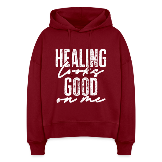 HEALING LOOKS GOOD ON ME. - burgundy